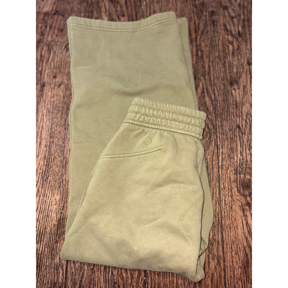 Lululemon Loungeful High-Rise Wide Leg Crop Bronze Green Size 2